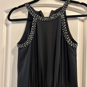 New Look Black Beaded Halter Jumpsuit